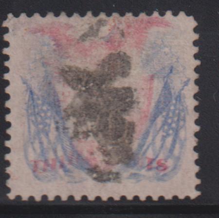 US 1869 Pictorials #121 Used F - VF Well centered pale colors Cat Value: $450