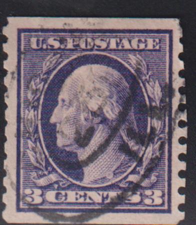 US Washington - Franklin #445 Used F - VF Scissor cut perfs as oftenb seen on wide Cat Value: $250