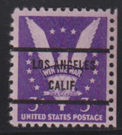 US Modern #905b Mint NH VF Scarce reddish purple Los Angeles precancel Cat Value: $750
