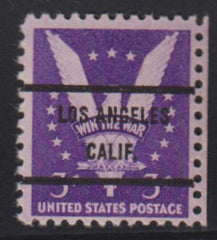 US Modern #905b Mint NH VF Scarce reddish purple Los Angeles precancel Cat Value: $750