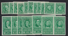 US Revenues #RD67-79 & 80-85 Mint NH  Complete set of stock transfer imperf pairs, no gum as issues, very rareCat Value: $4000