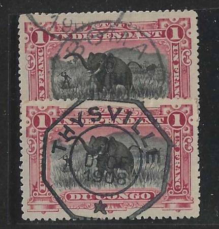 Belgian Congo 25 Used  Nice cancels cv $9.50 (1x)