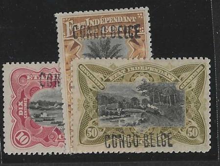 Belgian Congo 32, 33, 36   Mint Hinged Hand stamps cv $22