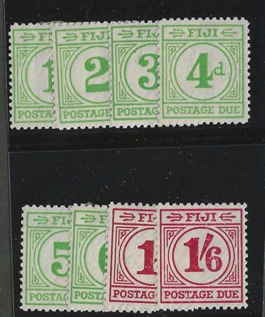 Fiji J12-19  F-VF Mint Hinged Complete Set cv $165.50