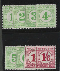 Fiji J12-19  F-VF Mint Hinged Complete Set cv $165.50