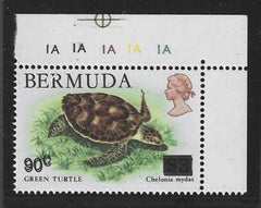 Bermuda 509 var.  VF Mint NH Double Surcharge error cv $110