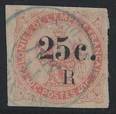 Reunion 4 VF Used 4 margin blue cancel cv $55