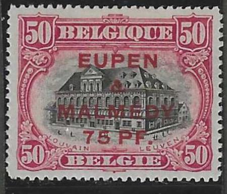 Germany Occupation Eupen Malmedy Scott 1N23var Mi6C  Mint Hinged Perf 14 ¾ x 15 - signed cv 100 = $110