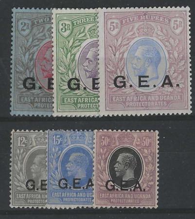 German East Africa 106//120 partial set  F-VF  cv $90