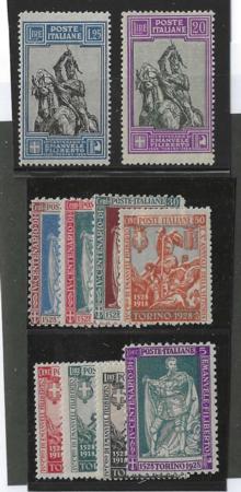 Italy 201-10  F-VF Mint LH! cv $215