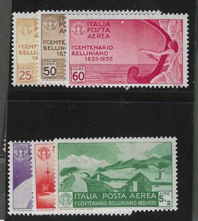 Italy 349-54, C79-83  F-VF Mint NH Some values toned spots cv $710