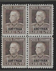 Eritrea 107A  F-VF Mint NH block cv $240 stamp
