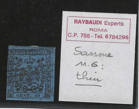 Italy, Modena 5 VF Used exp. Raubaudi thin cv $100