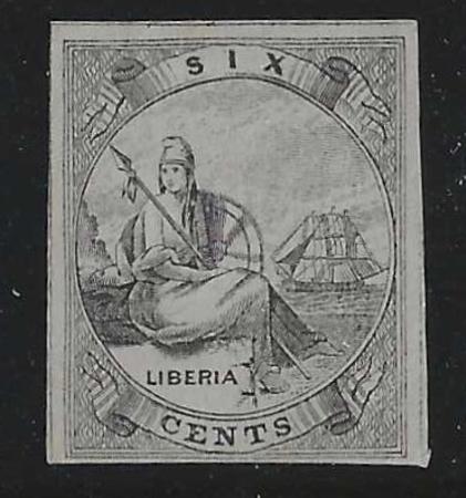 Liberia CT4B6  F-VF Trial Color Proof