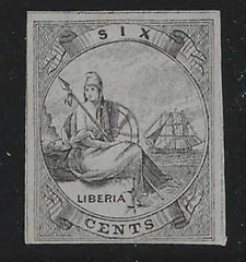 Liberia CT4B6  F-VF Trial Color Proof