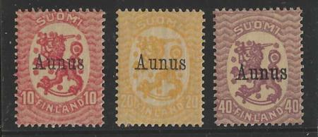 Russia Finnish Occupation N14-16  VF Mint Hinged Part set, Score! cv $37.50