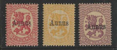 Russia Finnish Occupation N14-16  VF Mint Hinged Part set, Score! cv $37.50