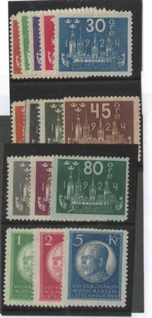 Sweden 197-211  Mint Hinged 210 small thin from hinge. No 212. cv $612