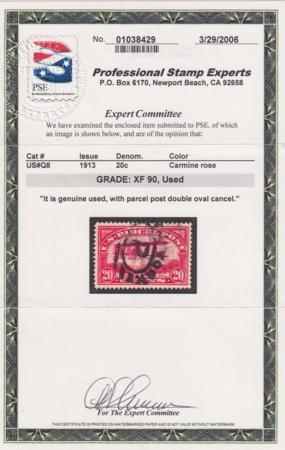 US Parcel Post #Q8 Used XF With PSE Cert XF 90, Used Cat Value: $105 as 90