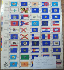 US Modern #1633-82 NH  American Bicentennial Issue 50 state flags full pane of 50 with "MCC" perf in Baltimore MD Mayor & city Coun