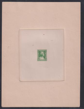 US Essays and Proofs #705P1a  1c Washington Bicentennial Die Proof of Wove Paper Proving Room Control Number 70094 on back. Believed fewer than 5 exist.  Cat Value: $1000