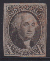US Classics #2c Used F - VF Double transfer C, pos 2R1 4 margins but barely so at bottom, light cancel Cat Value: $3250