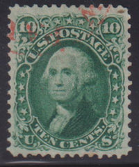 US Classics #68 Used  Light red cancel Cat Value: $60