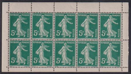 France Sc 159b #YV137c NH F - VF Booklet pane Cat Value: $205 as pairs Sc $100 +NH/185.00