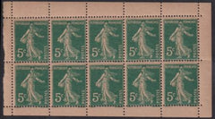 France #YV137k NH F GC Paper Booklet pane Cat Value: $220/E200.00