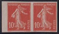 France 162a #YV138g Hinged AVE - F imperf pair Cat Value: $55/E50.00