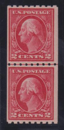 US Washington - Franklin #411 LH F - VF Line Pair Cat Value: $55