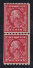 US Washington - Franklin #411 LH F - VF Line Pair Cat Value: $55