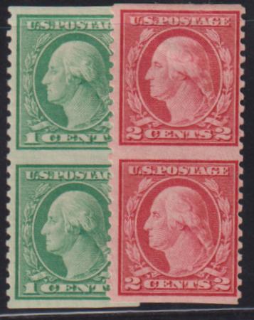 US Washington - Franklin #538a, 540a Hinged F - VF Cat Value: $120