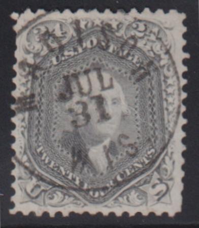 US Classics #78b Used VF Gray S-O-N Madison, Wis CDS few perf flaws - still beautiful Cat Value: 450