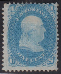 US Classics #92 Hinged AVE - F Fresh OG Cat Value: 3000