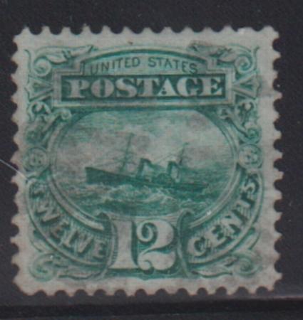 US 1869 Pictorials #117 Used VF - XF Beautiful Cat Value: 200 as 85