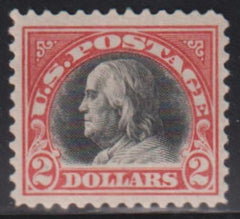 US Washington - Franklin #523 LH VF Brilliant Color, Very LH Cat Value: 525