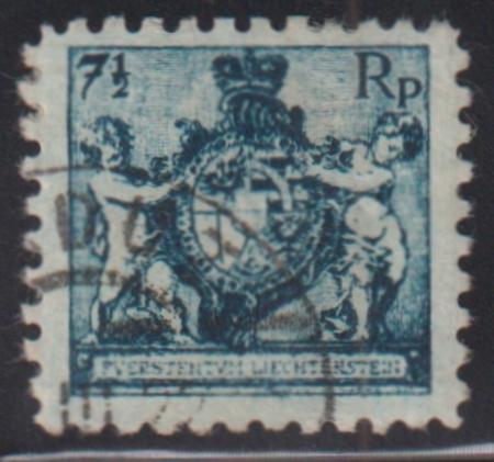 Liechtenstein #58a  Zum 49a Used F - VF Perf 9 1/2 Signed Rupp 23 Sc Cat Value: $1050 SF1500