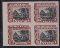 Liberia #124var Mint Hinged VF NGAI Margin Imperf Block of 4