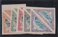 Liberia #F15-19 Mint Hinged XF Imperf Pairs, 2 NGAI