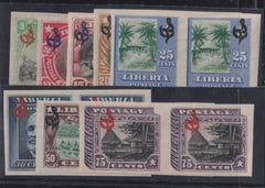 Liberia #O59-68 Mint Hinged XF Imperf Pairs (No O61)
