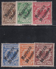 Germany Office in Morocco #1-6 Hinged Hinged F - VF Cat Value: 83.50