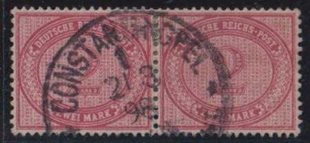 Germany Office in Turkey #MiV37e Used  Pair signed Bothe Constantinople  Cat Value: E100