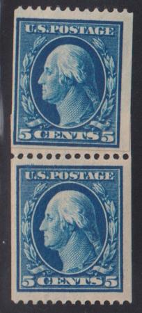 US Washington - Franklin #351 Hinged Mint F - VF Vertical Paste-up pair Cat Value: $400++