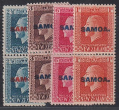 Samoa #SG139b-42b NH  PairsTop stamp 14 x 13 1/2,  bottom 14 x 14 1/2 Cat Value: $102.50+NH