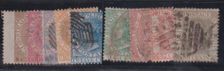 Straights Settlements 1867 #10-18 Used  SG 11-19 L254 Some Faults Cat Value: $225