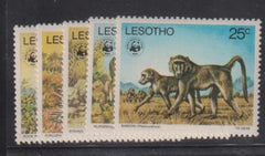 Lesotho #228-32 NH Mint VF Yv 330-4 E70 WWF Cat Value: $56.50