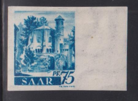 Saar #174 Hinged Mint VF Mi 222YU Imperfr signed Nevers Cat Value: $110 E100