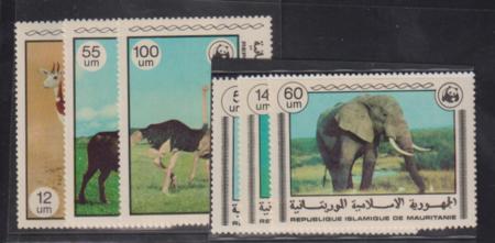 Mauritania #383-8 NH Mint VF WWF Cat Value: $26.15