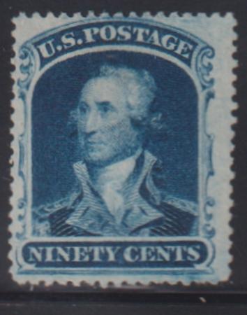 US Classics #39 Mint F - VF No gum, Weisz Cert Cat Value: $1400 as no gum